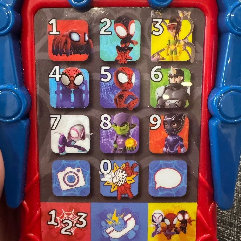 Spidey and His Amazing Friends Toy Cell Phone Lights Sounds Numbers Role Play